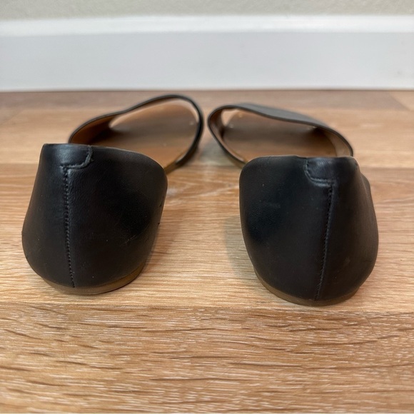 Madewell Thea Black Leather Open Toe Flat Sandals, Size 7.5 - Picture 8 of 11